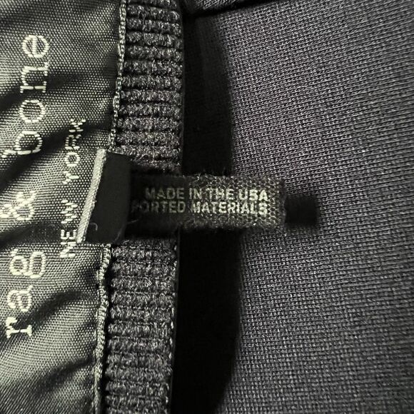 Rag & Bone High Rise Simone Pants Stretch Ankle Lace Up Navy Women’s Size 8 - Picture 8 of 8